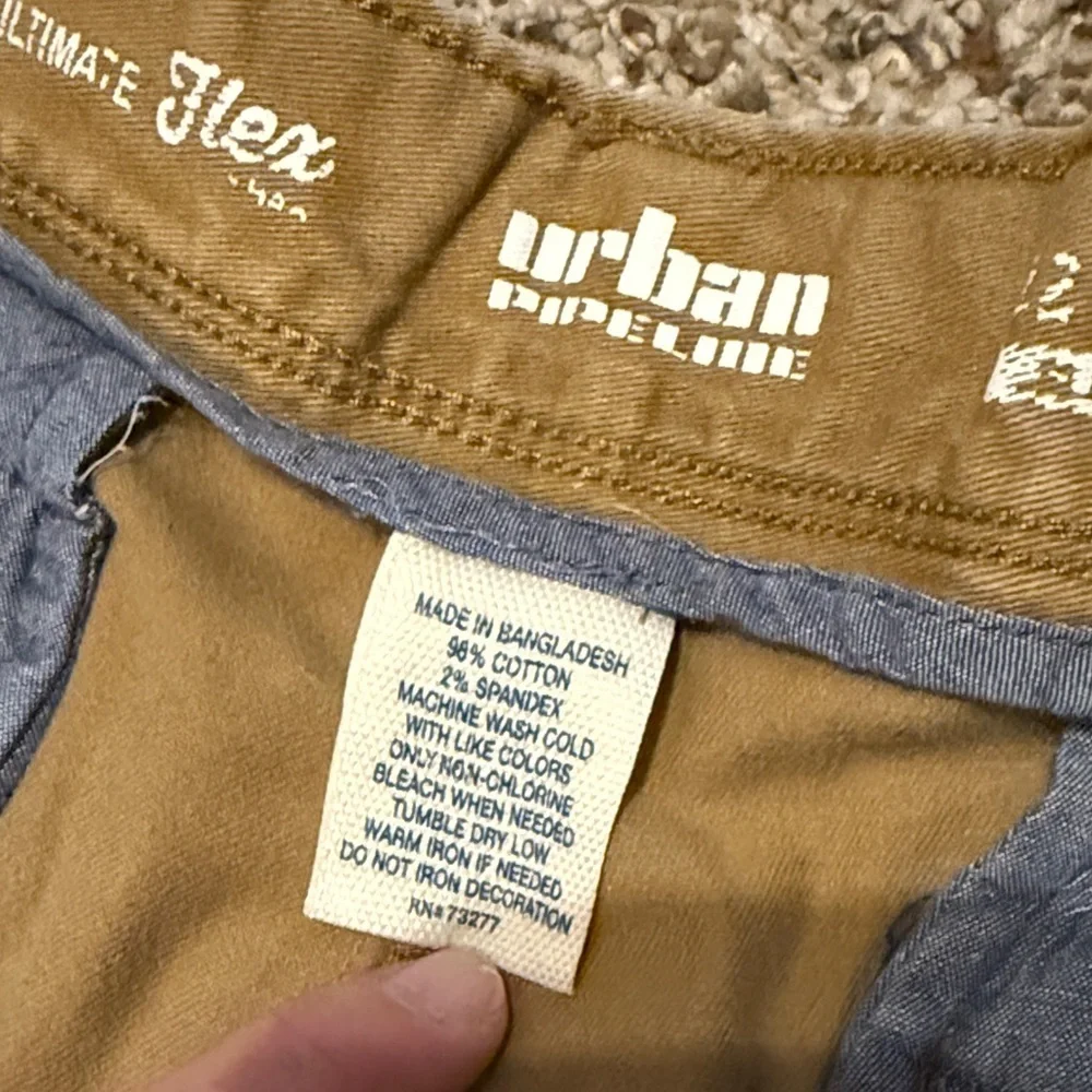 Urban Pipeline Men’s Khaki Chinos Slim Straight Ultimate Flex 32x34 Pants Modern